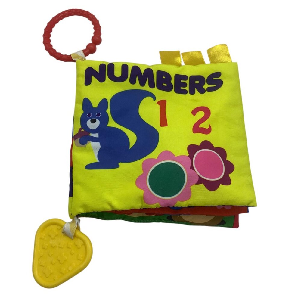 Kidgets‎ Sensory Soft Cloth Numbers Counting Baby Book Teether 6"x6"